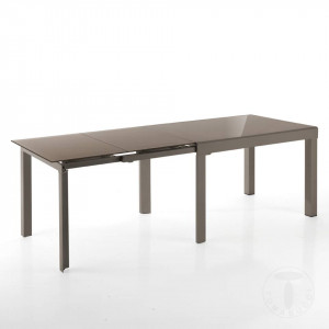 MASA EXTENSIBILA ELEGANTA 120/350CM, LONG, COD 3345, STIL MODERN, REALIZATA DIN METAL SI STICLA/MDF - Img 2