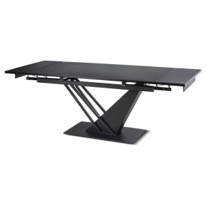 MASA EXTENSIBILA REX 160/220CM, REALIZATA DIN METAL SI BLAT DIN MDF, CULOARE NEAGRA, ARTIM MEBLE