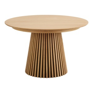 MASA EXTENSIBILA ROTUNDA OSAKA ø120x120-160-200-240x75 cm, REALIZATA DIN MDF, FURNIR, CULOARE STEJAR, HOUSE NORDIC - Img 4