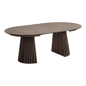 MASA EXTENSIBILA ROTUNDA OSAKA ø120x120-160-200x75cm, REALIZATA DIN MDF, FURNIR, CULOARE MARO, HOUSE NORDIC