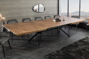 MASA EXTESIBILA DE MARI DIMENSIUNI, GIANT 180- 320CM, FURNIR LEMN DE NUC SI METAL, ASPECT NUC, ARTIM GROUP SELECTION