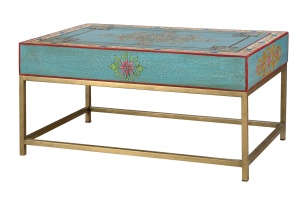MASUTA CAFEA FIORI 90CM, REALIZATA DIN MDF SI METAL, CULOARE MULTICOLOR, GINER Y COLOMER