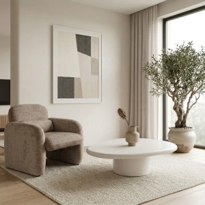 MASUTA DE CAFEA 110cm, ARTIM MEBLE, REALIZAT DIN MDF, CULOARE ALBA, STIL MODERN