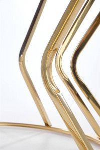 MASUTA DE CAFEA AFINA, OGLINDA/AURIU, DIN STICLA SI METAL, STIL MODERN, HALMAR - Img 4