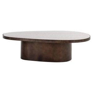 MASUTA DE CAFEA BILOXI, 214333, CONFECTIONATA DIN MDF, MARMURA ITALIANA, OTEL INOXIDABIL SI METAL, MARO SI BEJ, STIL MODERN - Img 2