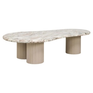 MASUTA DE CAFEA CORONEL, 212369, CONFECTIONATA DIN MDF SI MARMURA DE TORONTO, BEJ/GRI, STIL MODERN