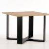MASUTA DE CAFEA CROSS, STEJAR WOTAN/NEGRU, DIN PAL LAMINAT SI METAL, STIL MODERN, HALMAR - Img 2
