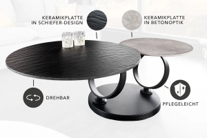 MASUTA DE CAFEA, DANCING RINGS, DIN METAL SI CERAMICA, NEGRU/GRI, ARTIM GROUP SELECTION - Img 5