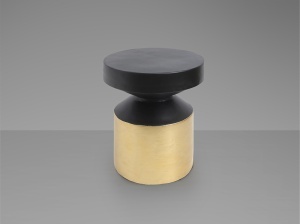 MASUTA DE CAFEA ESINA 51CM, REALIZATA DIN OMG, FINISAJ AURIU/NEGRU, STIL MODERN