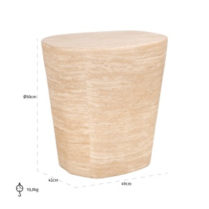 MASUTA DE CAFEA FICTUS BEJ, 8677, CONFECTIONATA DIN TRAVERTIN ARTIFICIAL, STIL MODERN - Img 3