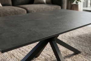 MASUTA DE CAFEA GALAXIE 100CM, DIN METAL SI CERAMICA, CULOARE GRI/NEGRU, INVICTA INTERIOR - Img 6