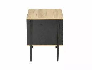 MASUTA DE CAFEA KARINA B, 40 CM, STEJAR/NEGRU, BLAT DIN MDF SI CADRU DIN METAL, STIL MODERN - Img 6