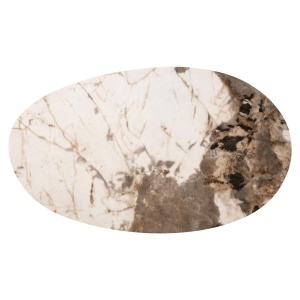 MASUTA DE CAFEA LANGFORD, 214219, CONFECTIONATA DIN LEMN MASIV DE STEJAR, LEMN RECICLAT, CERAMICA SI MDF, MARO SI BEJ, STIL MODERN - Img 5