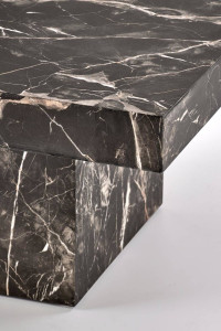 MASUTA DE CAFEA MONOLIT, EFECT DE MARMURA NEAGRA, DIN MDF FURNIRUIT, STIL MODERN - Img 5