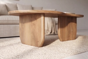 MASUTA DE CAFEA, ORGANIC 120CM, REALIZATA DIN LEMN DE MANGO, CULOARE NATUR, ARTIM GROUP - Img 8