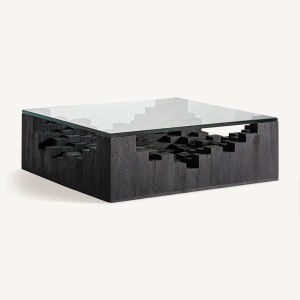 MASUTA DE CAFEA PETRIA 98CM, DIN LEMN DE MANGO SI STICLA, DESIGN EXCLUSIVIST, VICAL HOME - Img 2