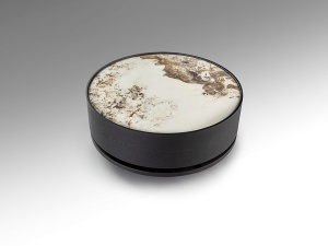 MASUTA DE CAFEA ROTATIVA IZA 80CM, REALIZATA DIN MDF SI CERAMICA, FINISAJ MARMURA, STIL MODERN - Img 6