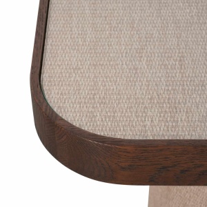 MASUTA DE CAFEA WILLOX, 214290, CONFECTIONATA DIN LEMN MASIV DE STEJAR, PAL, TEXTIL, METAL SI STICLA, MARO SI BEJ, STIL MODERN - Img 3