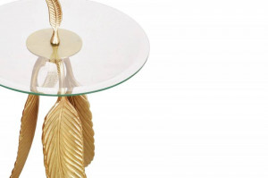 MASUTA DEOSEBITA, FAETHER 65CM, COD 42720, DIN METAL SI STICLA, STIL MODERN - Img 2