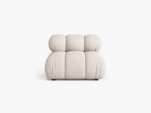 MODUL CANAPEA BELLIS, BEJ DESCHIS, CU TAPITERIE DIN TEXTIL STRUCTURAT LIBERTY, MICADONI