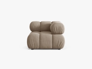 MODUL CANAPEA BELLIS, CAPPUCCINO, CU TAPITERIE DIN CATIFEA BLUVEL, MICADONI