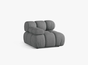 MODUL CANAPEA BELLIS, PE STANGA, GRI, CU TAPITERIE DIN TEXTIL STRUCTURAT BELLIS, MICADONI - Img 2