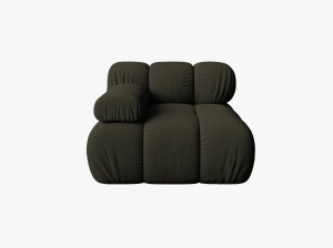 MODUL CANAPEA BELLIS, PE STANGA, VERDE AMAZON, CU TAPITERIE DIN TEXTIL 3D SONIC, MICADONI