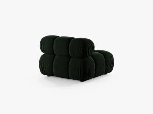 MODUL CANAPEA BELLIS, VERDE SMARALD, CU TAPITERIE DIN CATIFEA VENUS, MICADONI - Img 3