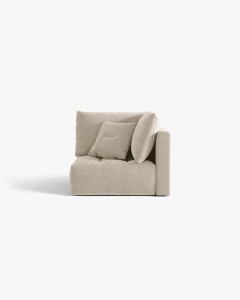 MODUL CANAPEA BLOOM, BEJ DESCHIS, 105X97 CM, CU TAPITERIE DIN TEXTIL STRUCTURAT WIND, MICADONI