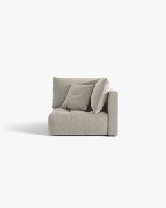MODUL CANAPEA BLOOM, GRI DESCHIS, 105X97 CM, CU TAPITERIE DIN TEXTIL STRUCTURAT WIND, MICADONI