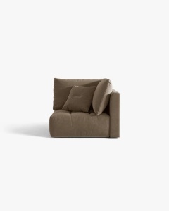 MODUL CANAPEA BLOOM, MARO DESCHIS, 105X97 CM, CU TAPITERIE DIN TEXTIL CATIFEA CASINO, MICADONI