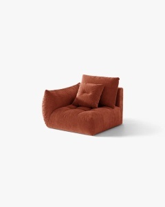 MODUL CANAPEA BLOOM, PE STANGA, CARAMIZIU, 116X97 CM, CU TAPITERIE DIN TEXTIL STRUCTURAT WIND, MICADONI - Img 2