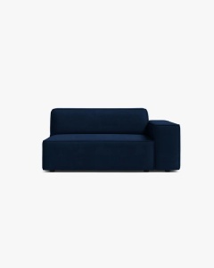MODUL CANAPEA/COLTAR JODIE, 122X99 CM, ALBASTRU ROYAL, PE DREAPTA, TAPITAT CU TAPITERIE DIN TEXTIL CATIFEA BLUVEL, MICADONI