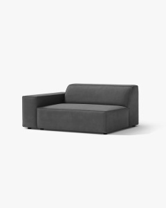 MODUL CANAPEA/COLTAR JODIE, 122X99 CM, GRI, PE STANGA, TAPITAT CU TAPITERIE DIN TEXTIL CATIFEA VENUS, MICADONI - Img 2