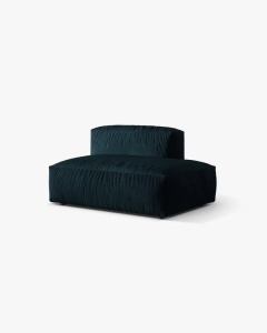 MODUL CANAPEA/COLTAR MARTINA, 133X106 CM, PE DREAPTA, ALBASTRU INCHIS, TAPITAT CU TAPITERIE DIN TEXTIL CATIFEA VOGUE, MICADONI - Img 2