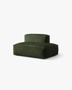 MODUL CANAPEA/COLTAR MARTINA, 133X106 CM, PE DREAPTA, VERDE, TAPITAT CU TAPITERIE DIN TEXTIL CATIFEA VOGUE, MICADONI - Img 2
