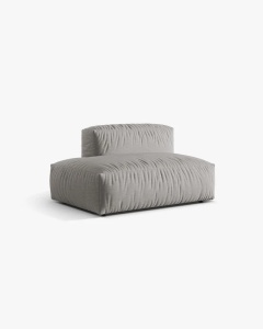 MODUL CANAPEA/COLTAR MARTINA, 133X106 CM, PE STANGA, GRI DESCHIS, TAPITAT CU TAPITERIE DIN TEXTIL STRUCTURAT BOSTON, MICADONI - Img 2