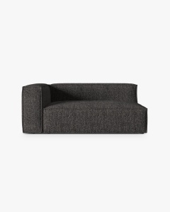 MODUL CANAPEA/COLTAR NURIA GRI ANTRACIT, PE STANGA, 185X110 CM, TAPITAT CU TAPITERIE DIN TEXTIL BOUCLE MONET, MICADONI