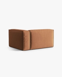 MODUL CANAPEA/COLTAR NURIA MIERE, PE DREAPTA, 145X110 CM, TAPITAT CU TAPITERIE DIN TEXTIL CATIFEA PARIS, MICADONI - Img 3