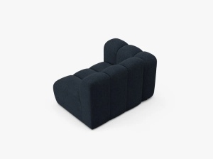 MODUL CANAPEA LUPIN, 114 CM, PE STANGA, ALBASTRU MARIN, CU TAPITERIE DIN TEXTIL CHENILLE EDEN, MICADONI - Img 3