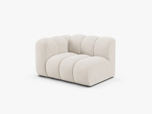 MODUL CANAPEA LUPIN, 114 CM, PE STANGA, BEJ DESCHIS, CU TAPITERIE DIN TEXTIL CHENILLE EDEN, MICADONI - Img 2