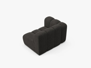MODUL CANAPEA LUPIN, 114 CM, PE STANGA, GRI INCHIS, CU TAPITERIE DIN TEXTIL CHENILLE EDEN, MICADONI - Img 3