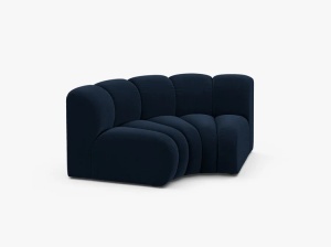 MODUL CANAPEA LUPIN, 185 CM, ALBASTRU ROYAL, CU TAPITERIE DIN TEXTIL CATIFEA SALVADOR, MICADONI - Img 2