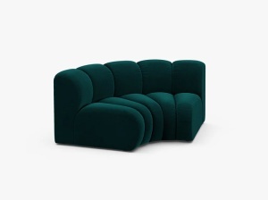 MODUL CANAPEA LUPIN, 185 CM, PETROL INTENS, CU TAPITERIE DIN TEXTIL CATIFEA VENUS, MICADONI - Img 2