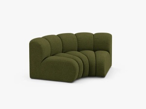 MODUL CANAPEA LUPIN, 185 CM, VERDE MASLINIU INCHIS, CU TAPITERIE DIN TEXTIL BOUCLE BALOO, MICADONI - Img 2