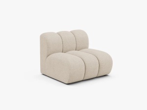 MODUL CANAPEA LUPIN, 90 CM, BEJ, CU TAPITERIE DIN TEXTIL BOUCLE BALOO, MICADONI - Img 2