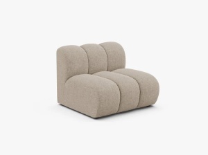 MODUL CANAPEA LUPIN, 90 CM, BEJ INCHIS, CU TAPITERIE DIN TEXTIL CHENILLE EDEN, MICADONI - Img 2