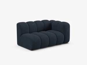 MODUL CANAPEA LUPIN, PE DREAPTA, 144 CM, ALBASTRU MARIN, CU TAPITERIE DIN TEXTIL CHENILLE EDEN, MICADONI - Img 2