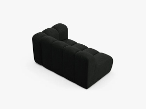 MODUL CANAPEA LUPIN, PE DREAPTA, 144 CM, NEGRU, CU TAPITERIE DIN TEXTIL BOUCLE BALOO, MICADONI - Img 3