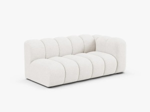 MODUL CANAPEA LUPIN, PE DREAPTA, 173 CM, ALB, CU TAPITERIE DIN TEXTIL BOUCLE BALOO, MICADONI - Img 2